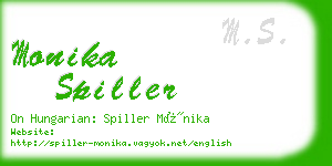 monika spiller business card